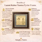 Laxmi Kuber Yantra Pyrite Frame – Attract Wealth, Prosperity & Financial Stability