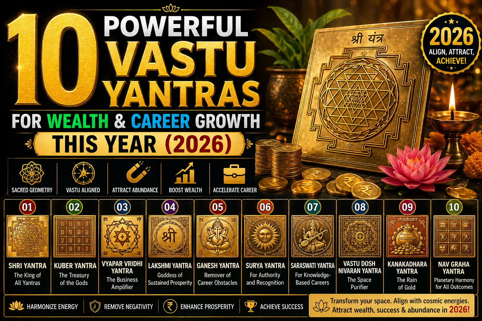 10 Vastu Yantras for Wealth and Career to Boost Growth