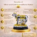 Silver Kamdhenu Cow Statue