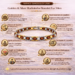 Golden And Silver Rudraksha Bracelet For Men