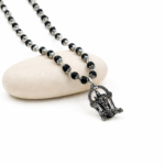 Karungali mala necklace with Murugan pendant