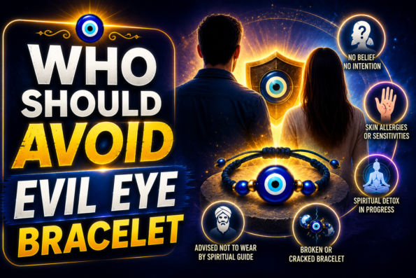 Who should avoid evil eye bracelet for men and women with glowing bracelet and spiritual protection theme