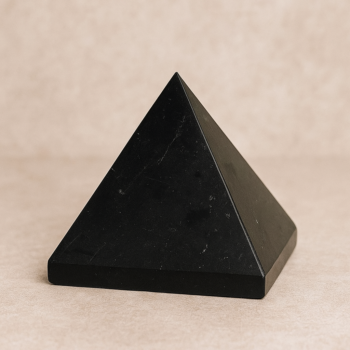 Black Tourmaline Crystal Pyramid for Protection & Good Fortune