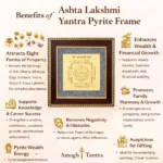 Ashta Lakshmi Yantra Pyrite Frame – Attract Wealth, Prosperity & Divine Blessings