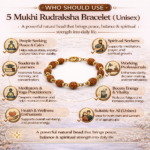 5 Mukhi Rudraksha Bracelet For Unisex