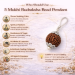 5 mukhi bead pendant (with certificate)