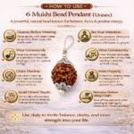 4 Mukhi Bead Pendant (With Certificate)