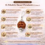 4 Mukhi Bead Pendant (With Certificate)