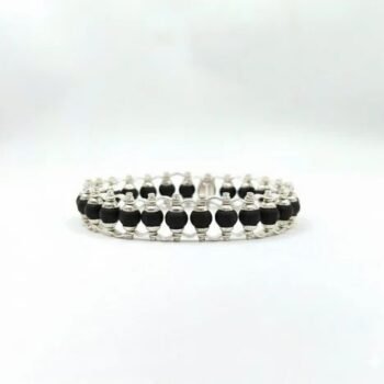 Karungali Silver Plated Bracelet for Unisex