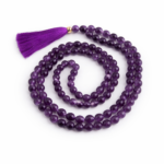 Amethyst mala with purple tassel