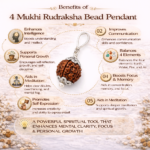 4 Mukhi Bead Pendant (With Certificate)