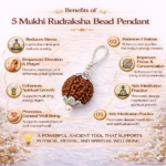 5 mukhi bead pendant (with certificate)