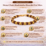 Brass Chain Rudraksha Bracelet for Men