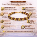 Brass Chain Rudraksha Bracelet for Men