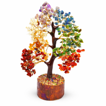 Natural Crystal Beads and Metal Wire 7 Chakra Tree (500 Beads)