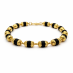 Rudraksha Bracelet with Gold Capping