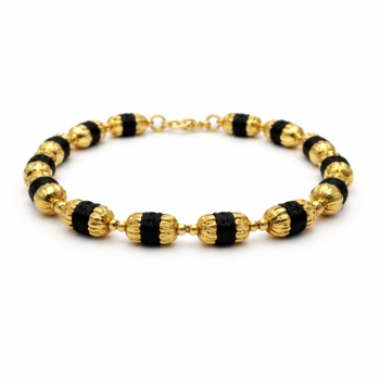Rudraksha Bracelet with Gold Capping