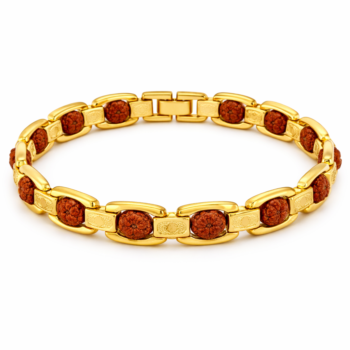 Golden Rudraksha Bracelet For Men