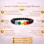 Seven Chakra Karungali Bracelet