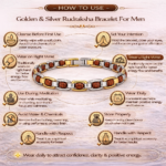 Golden And Silver Rudraksha Bracelet For Men