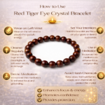 Red Tiger Eye Crystal Bracelet For Unisex