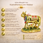 Golden Kamdhenu Cow Statue