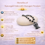Karungali mala necklace with Murugan pendant