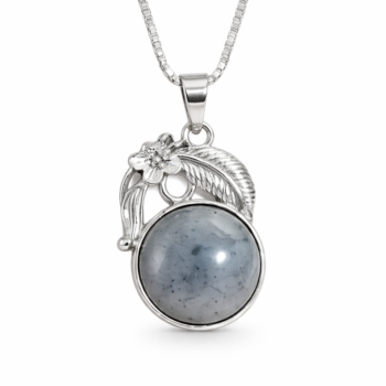 Labradorite Crystal Round Pendant