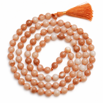 Orange Aventurine Crystal Mala for Women
