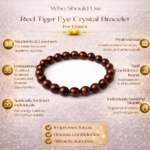 Red Tiger Eye Crystal Bracelet For Unisex