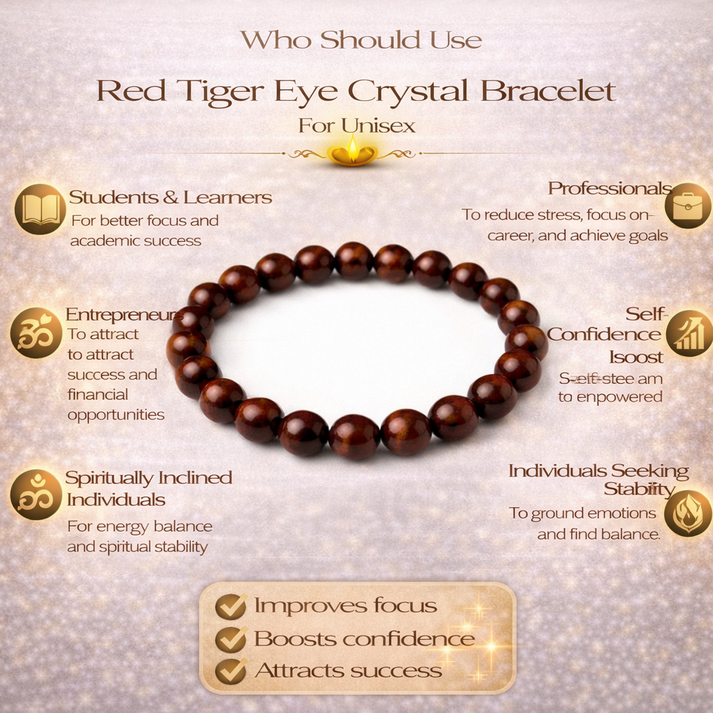 Red Tiger Eye Crystal Bracelet For Unisex benefits of Red Tiger Eye Crystal Bracelet For Unisex