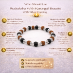 Rudraksha With Karungali Bracelet With Silver Capping