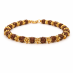 Brass Chain Rudraksha Bracelet for Men