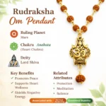 Shiv Om Trishul Rudraksha Mala