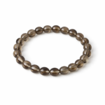 Smoky Quartz beaded bracelet close-up
