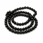 6Mm Snowflake Obsidian Crystal Stone Mala