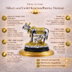 Silver Kamdhenu Cow Statue