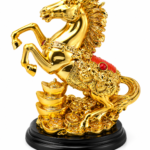 Golden Resin And Metal Horse