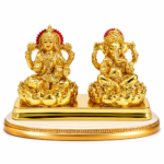 Golden Resin And Metal Laxmi Ganesh