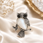 Moonstone Owl Pendant For Women