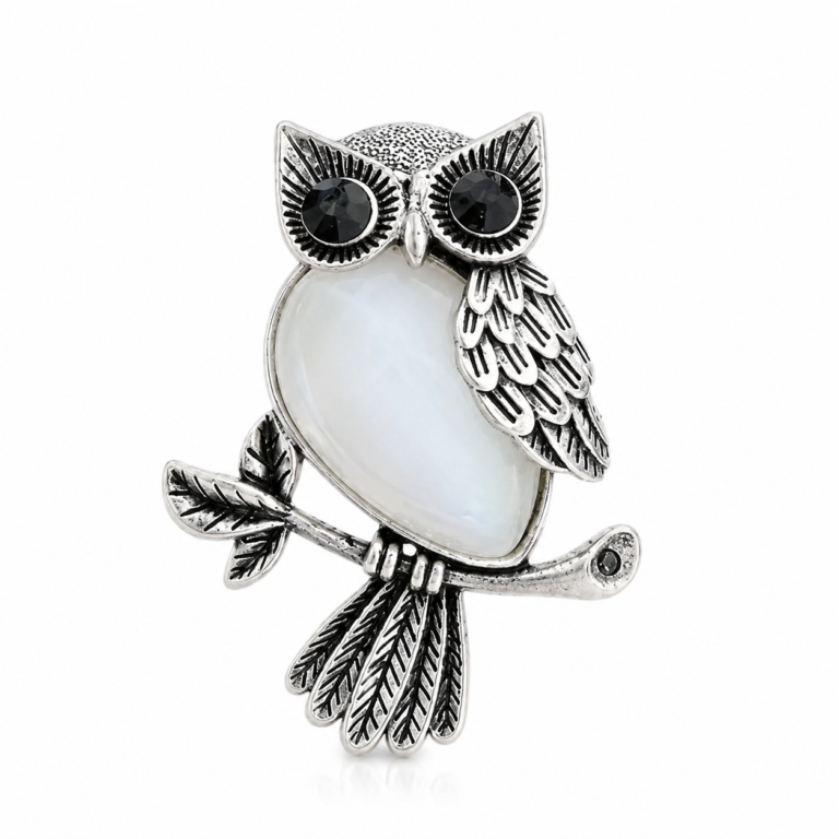 Moonstone Owl Pendant For Women