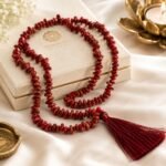 Red Jasper Stone Chips Mala
