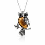 Tiger Eye Owl Pendant