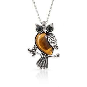 Tiger Eye Owl Pendant