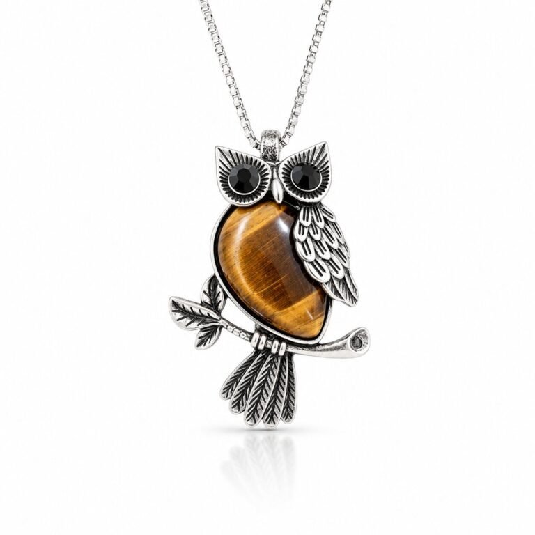 Tiger Eye Owl Pendant