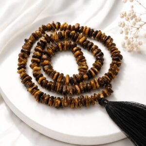 Tiger Eye Stone Chips Mala