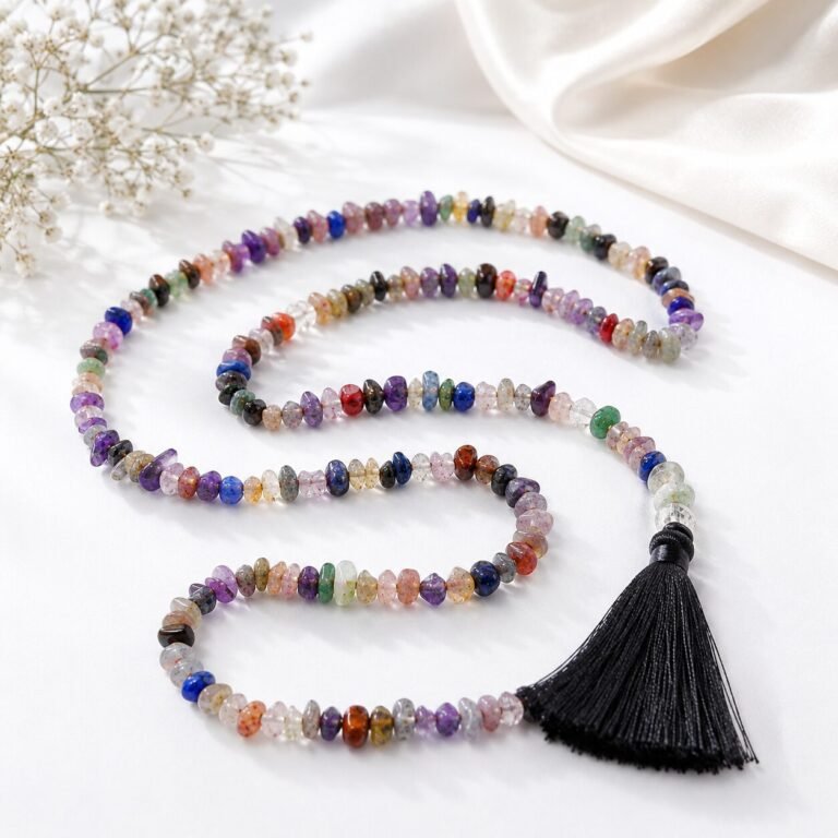 Tanzanite Chips Mala For Women
