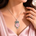 Rose Quartz Owl Pendant