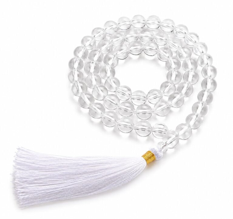 Natural Clear Quartz Sphatik Mala
