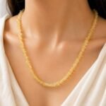 Yellow Opal Stone Chips Mala For Women